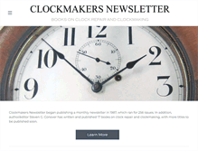Tablet Screenshot of clockmakersnewsletter.com